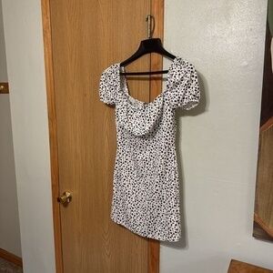 Misguided "Milkmaid" NWT Size 10 Black & White w/Animal Print Sheath Mini Dress